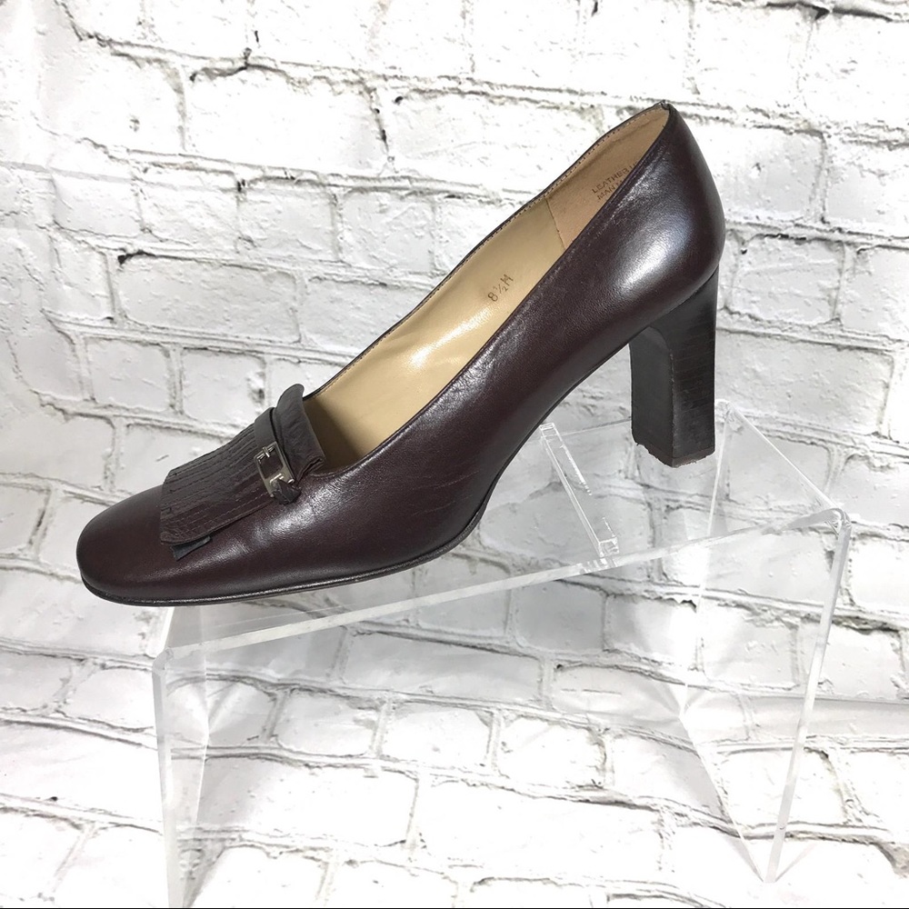 Atienes aigner vintage brown leather pumps